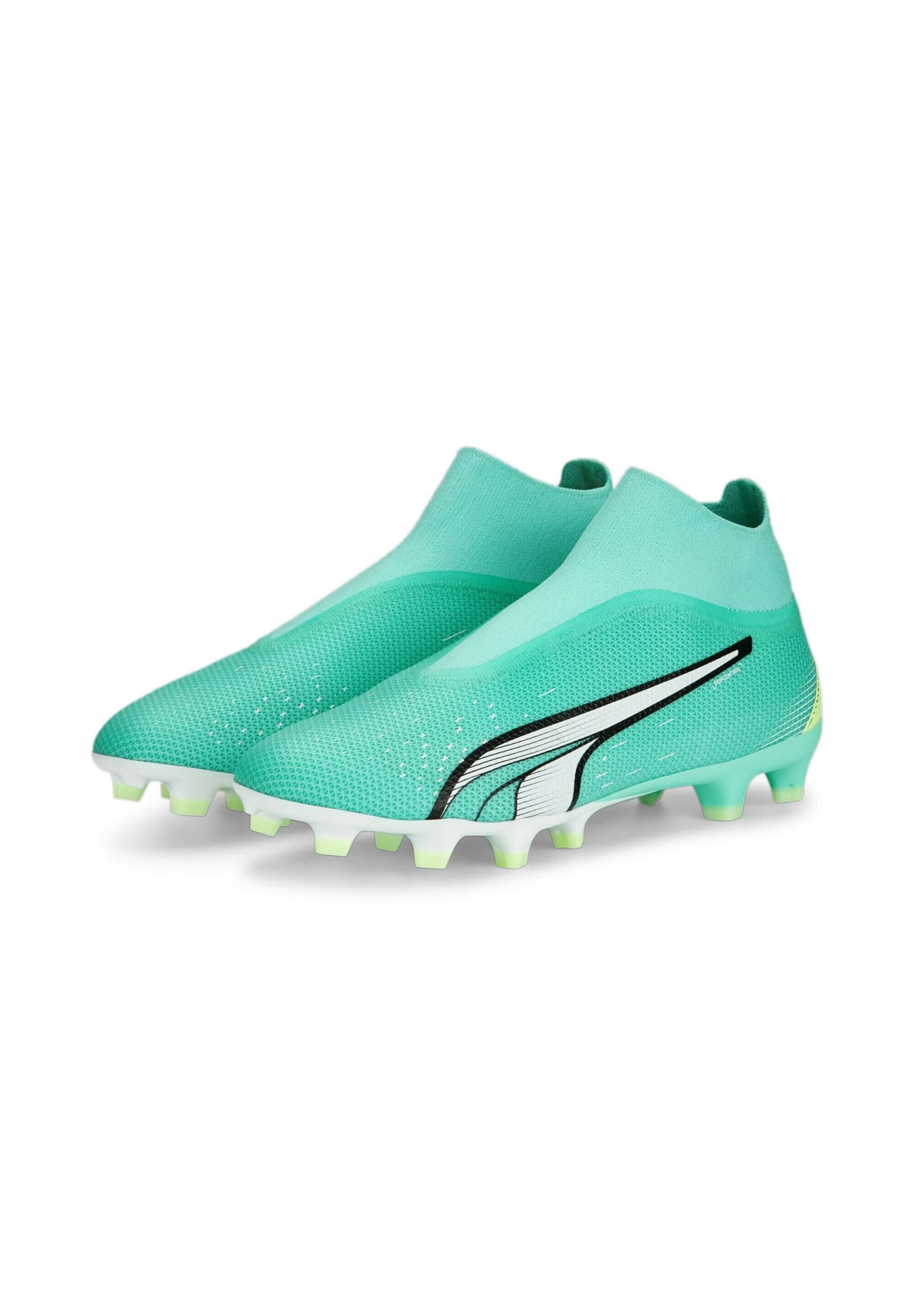 Puma Ultra Match+ Laceless Fg/Ag - Botas De Fútbol Con Tacos - Electric Peppermint White Fast Yellow 2 Puma Ultra Match+ Laceless Fg/Ag - Botas De Fútbol Con Tacos - Electric Peppermint White Fast Yellow - Imagen 2