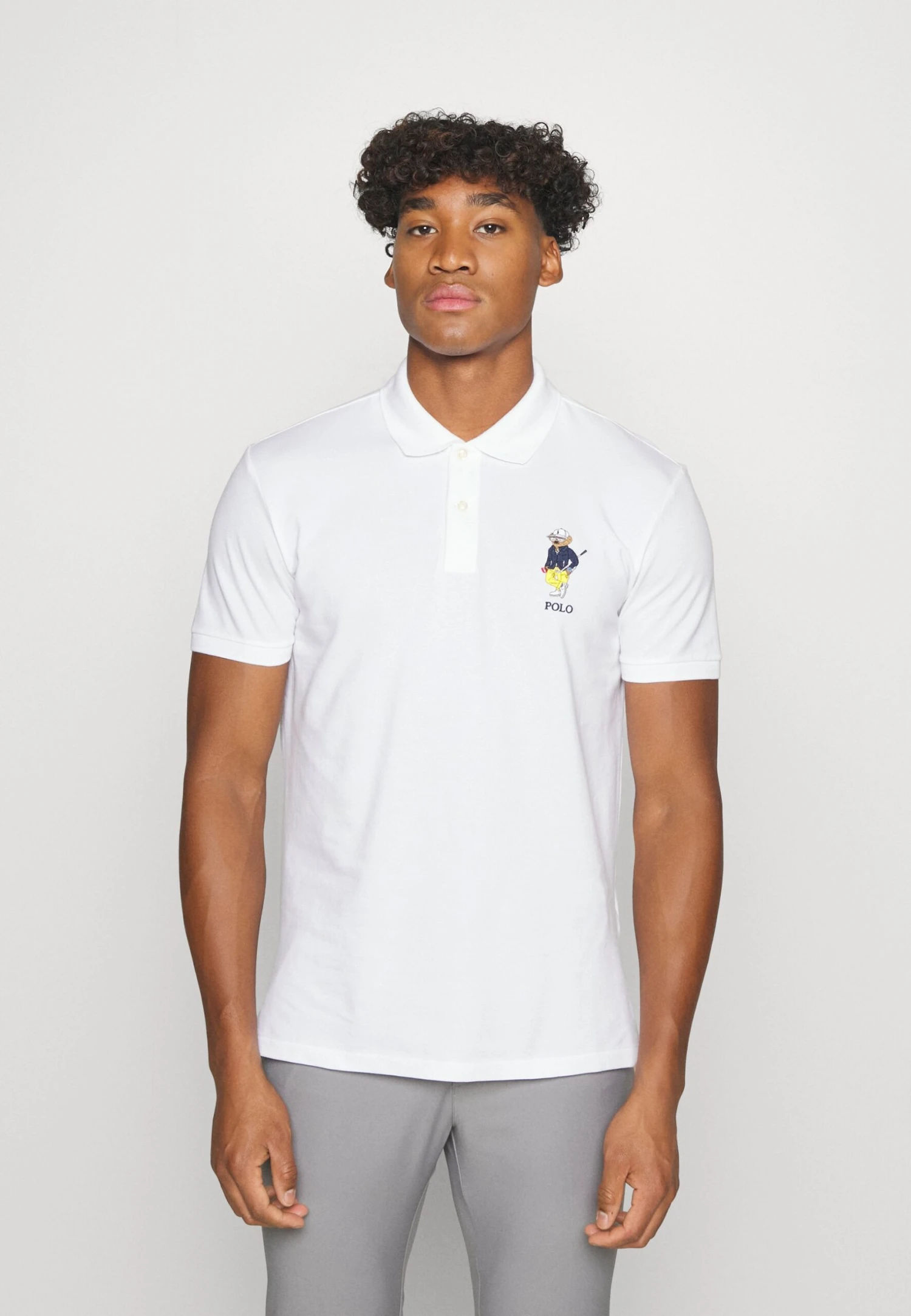 Bear Short Sleeve - Polo - White 1 Bear Short Sleeve - Polo - White