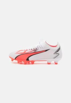 Puma Ultra Match Fg/Ag - Botas De Fútbol Con Tacos - White/Black/Fire Orchid
