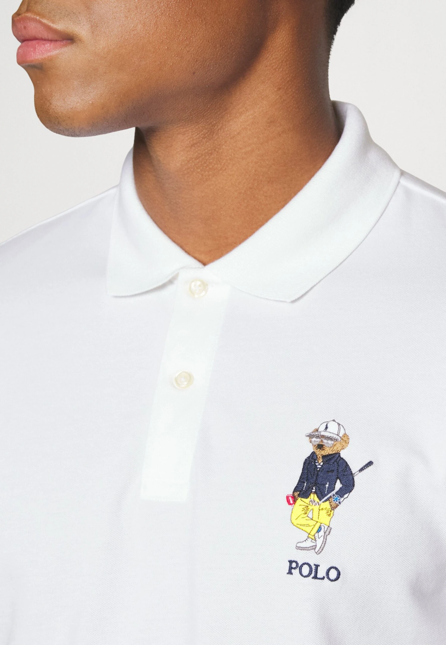 Bear Short Sleeve - Polo - White 5 Bear Short Sleeve - Polo - White - Imagen 5