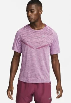 Nike Performance Short-Sleeve Running Dri Fit Adv Tech - Camiseta Deportiva - Rosewood Rush Fuchsia