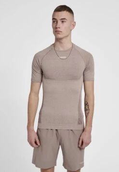 Hummel Mike - Camiseta Estampada - Chateau Gray Driftwood Melange