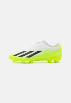 ADIDAS PERFORMANCE Crazyfast 3 Laceless Fg - Botas De Fútbol Con Tacos - Footwear White/Core Black/Lucid Lemon